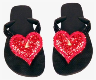 Clip-on Red Sparkle Hearts - Heart #6156197