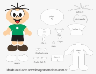 Molde Turma Da Mônica - Molde Turma Da Monica Em Feltro #6158108