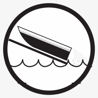Icon Symbol In A Circle Showing A Boat Being Drained - Water #6158277