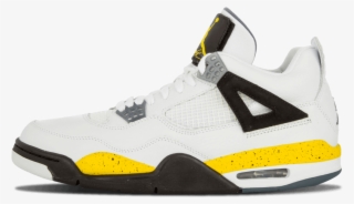 Air Jordan 4 Retro Ls 10.5 Shoes White / Tour Yellow #6158335