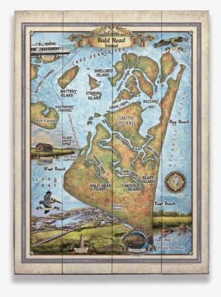 Historic Bald Head Island Nc Vintage Map #6158664 Historic Bald Head Island Nc Vintage Map #6158664