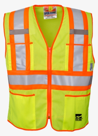 U6112g Open Road® Zipper Safety Vest - Vest #6162559