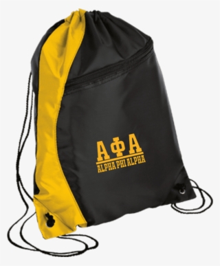 Alpha Phi Alpha Colorblock Cinch Pack - Port Authority Bg80 Colorblock Cinch Pack, Black #6164304