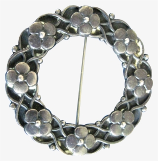 Sterling Silver Flower Circle Pin By Just Andersen, - Bracelet #6165818 Sterling Silver Flower Circle Pin By Just Andersen, - Bracelet #6165818