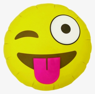Emoji Winking , Pakket (north Star) - 18" Helium Emoji Winking Balloon By Northstar Balloons #6166252