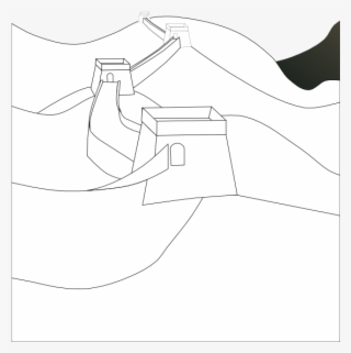 Great Wall Chinawall Black White Line Art 555px - Sketch #6166638