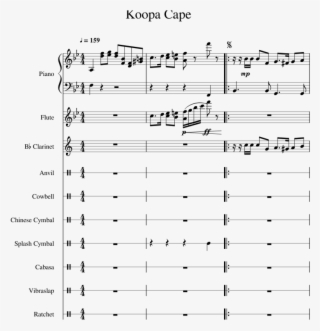 Koopa Cape Sheet Music For Piano, Flute, Clarinet, #6166725