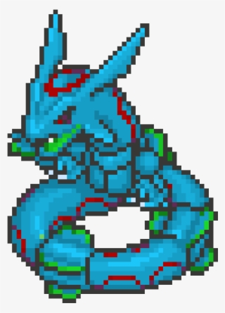 Rayquaza-ruined - Pixel Art Pokemon Rayquaza - Free Transparent PNG ...