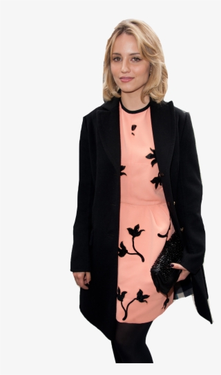 Dianna Wearing A Pink Dress And Black Coat 2 #6171018