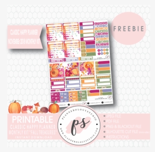 Fall Treasures Classic Happy Planner November 2018 #6171591