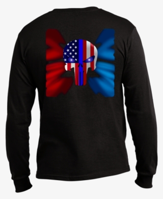 Thin Blue Line Flag Polo Shirt - White Logo #6172949