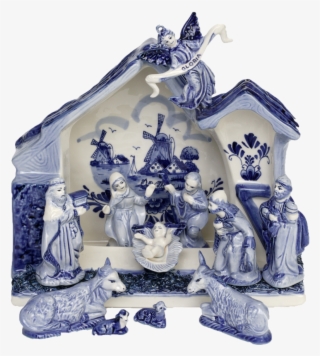 Delft Christmas Nativity 12 Pcs - Delfts Blauw Kerst #6172952