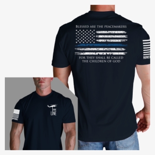Thin Blue Line Flag Polo Shirt - Stand For The National Anthem Shirt #6173070