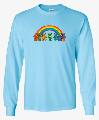 A Light Blue Unisex Long Sleeved Shirt, With Five Grateful - Cute Fall Monogram Shirts #6173769