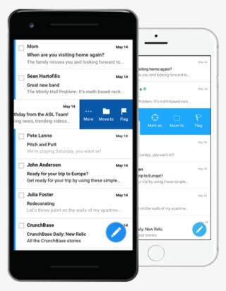 For Mobile Introducing Swipe Transparent Background - Aol Mail #6176814