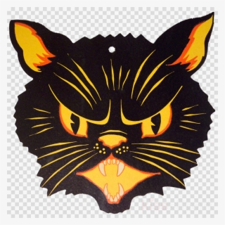 Vintage Halloween Image Cat Clipart Cat Halloween Clip - Art Print: Pop Ink - Csa Images' Black Cat, 12x12in. #6178777