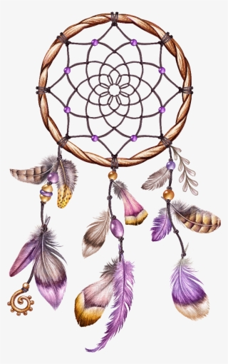 Sticker Boheme Attrape Reves Amethyste Ambiance Sticker - Dream Catcher Boho Clipart #6184607