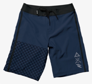 Performance 4-way Stretch Boardshort, Fish Scale Print - Board Short #6185744