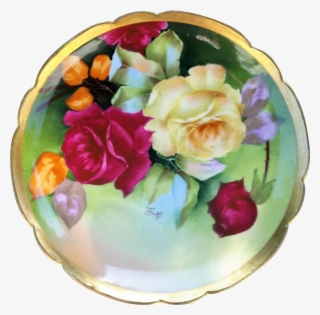 Gorgeous Limoges Coronet France 1900's Hand Painted - Garden Roses #6185802