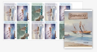 Booklet Of 10 X $1 Shipwreck Stamps - Windjammer #6186971