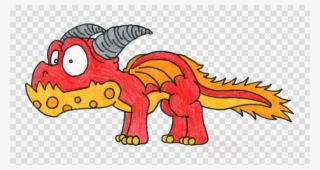 Cartoon Fire Dragons Clipart Dragon Clip Art - Drawing #6187874
