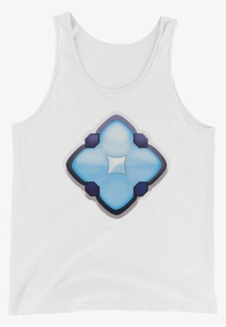 Mens Emoji Tank Top Diamond Shape With Dot Inside Just - Crescent #6188764
