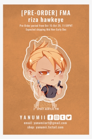 [pre-order] Fullmetal Alchemist Acrylic Pins [25g] - Poster #6188896