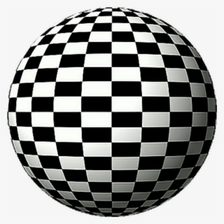 Art Checkerboard Shape Illusion Stickers - Checkerboard Sphere #6190724