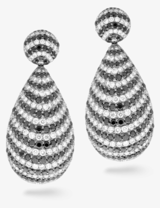 Pear Shaped Black & White Rows Diamond Drop Earrings - Diamond Drop Earrings #6191071 Pear Shaped Black & White Rows Diamond Drop Earrings - Diamond Drop Earrings #6191071