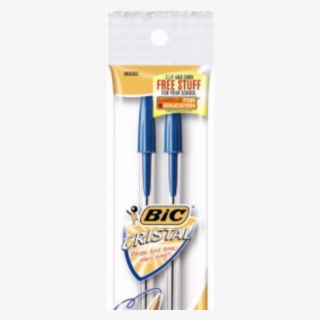 Bic Cristal Blue Ink Medium Ball Pen - Bic Corporation Pen 2pk Med Black Cristal #6194334