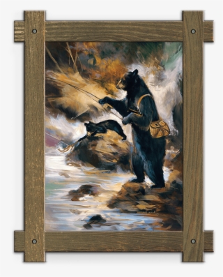 Framed In A Rustic-style Design, These Distressed Frames, - Fly Fishing Framed Wall Art #6196424