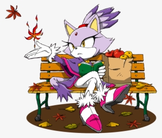 Blaze The Cat Images Blaze In The Fall Hd Wallpaper - Big The Cat And Blaze #6196749
