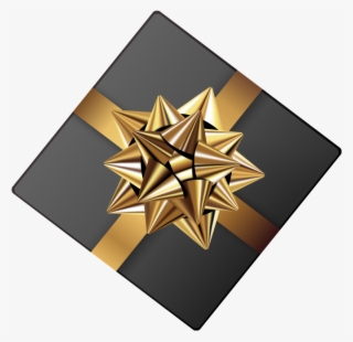 Black Texture Gift Box Png - Vector Graphics #6197680