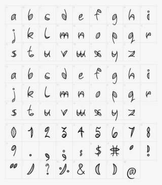 Font Characters - Leafy Fonts #6199007