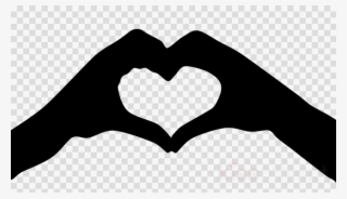 Heart Hands Png Clipart Hand Heart Clip Art - Heart Shape Hand Sign Png #6199149