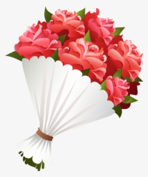 Pink Rose Clipart Flower Bouquet Pencil And In Color - Bouquet Of Flowers Clip Art Png #620055