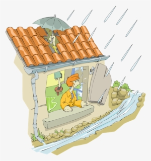 Domain Clipart House - Roof Leaking Clipart #620157