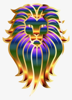 This Free Icons Png Design Of Chromatic Lion Face Tattoo #620318