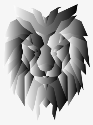 This Free Icons Png Design Of Grayscale Polygonal Lion #620623