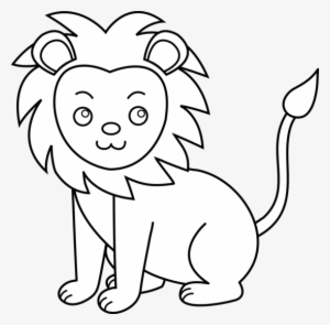 Lion Black And White Lion Clip Art Black And White - Cartoon Lion Black And White #620648