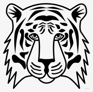 Png Royalty Free Stock Head Black And White Encode - Transparent Background Tiger Clipart Black And White #620746
