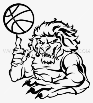 Basketball Lion - Drawing Lion Basketball #620874