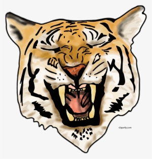 Laugh Tiger Face Clipart Png - ภาพ กราฟฟิก เสือ #621355