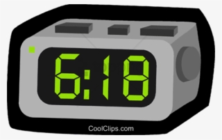 Digital Clock Royalty Free Vector Clip Art Illustration - Digital Clock Clipart #622045