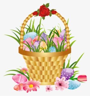 Image Freeuse Library Easter With Eggs And Png Picture - Gift Basket Clip Art #622388