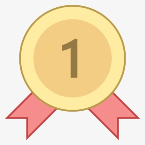 This Is A Picture Of An Award Ribbon For Being Number - Icon #622536