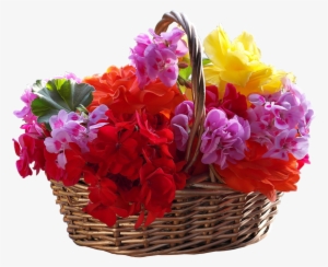 Basket, Bouquet, Flower, Easter, Ornament, Petal - Basket Of Flowers Png #622645