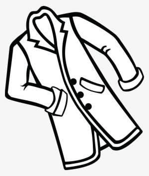 Coat Clipart Lab Coat - Coat Black And White #622714