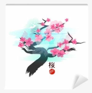 Japanese Cherry Blossom Tree Vector #623356