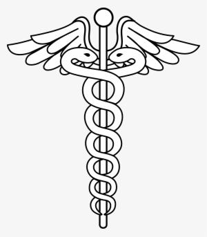 Clipart Free Download Caduceus Medical Logo Lineart - Medical Logo White Png #623642